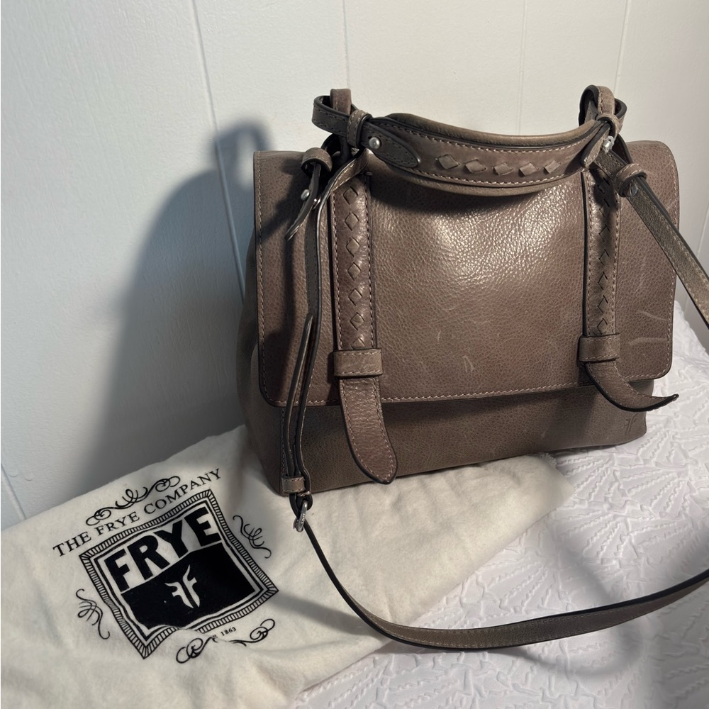 Frye Taupe Leather Satchel